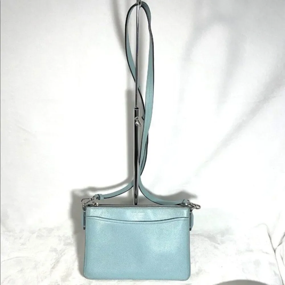 Kate Spade Leather Margaux Med Convertible Crossbody  - Hazy Blue